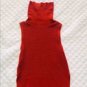 Banana Republic Orange knit sleeveless tunic EUC